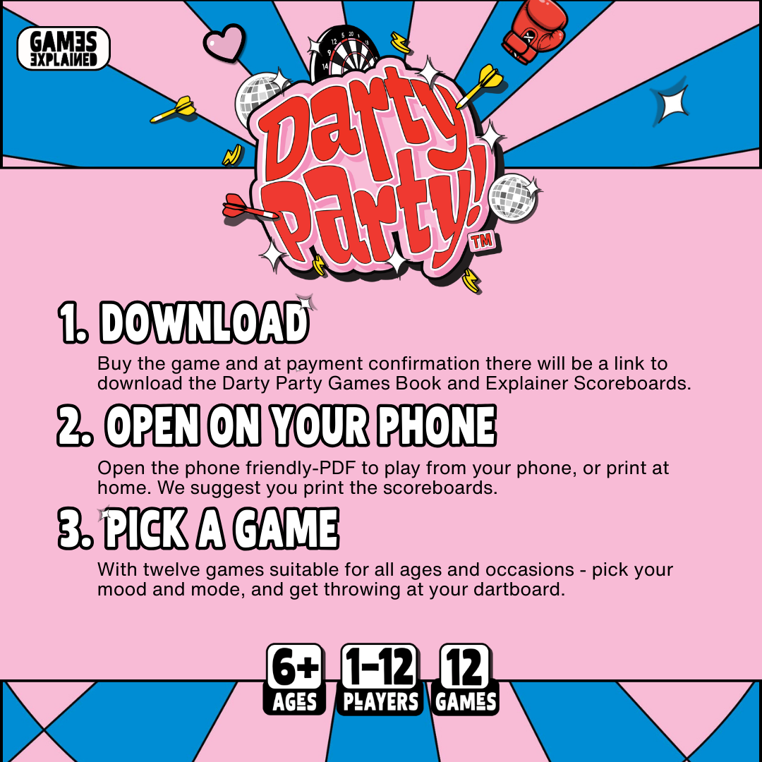 DARTY PARTY — 12 DARTBOARD GAMES | DIGITAL DOWNLOAD