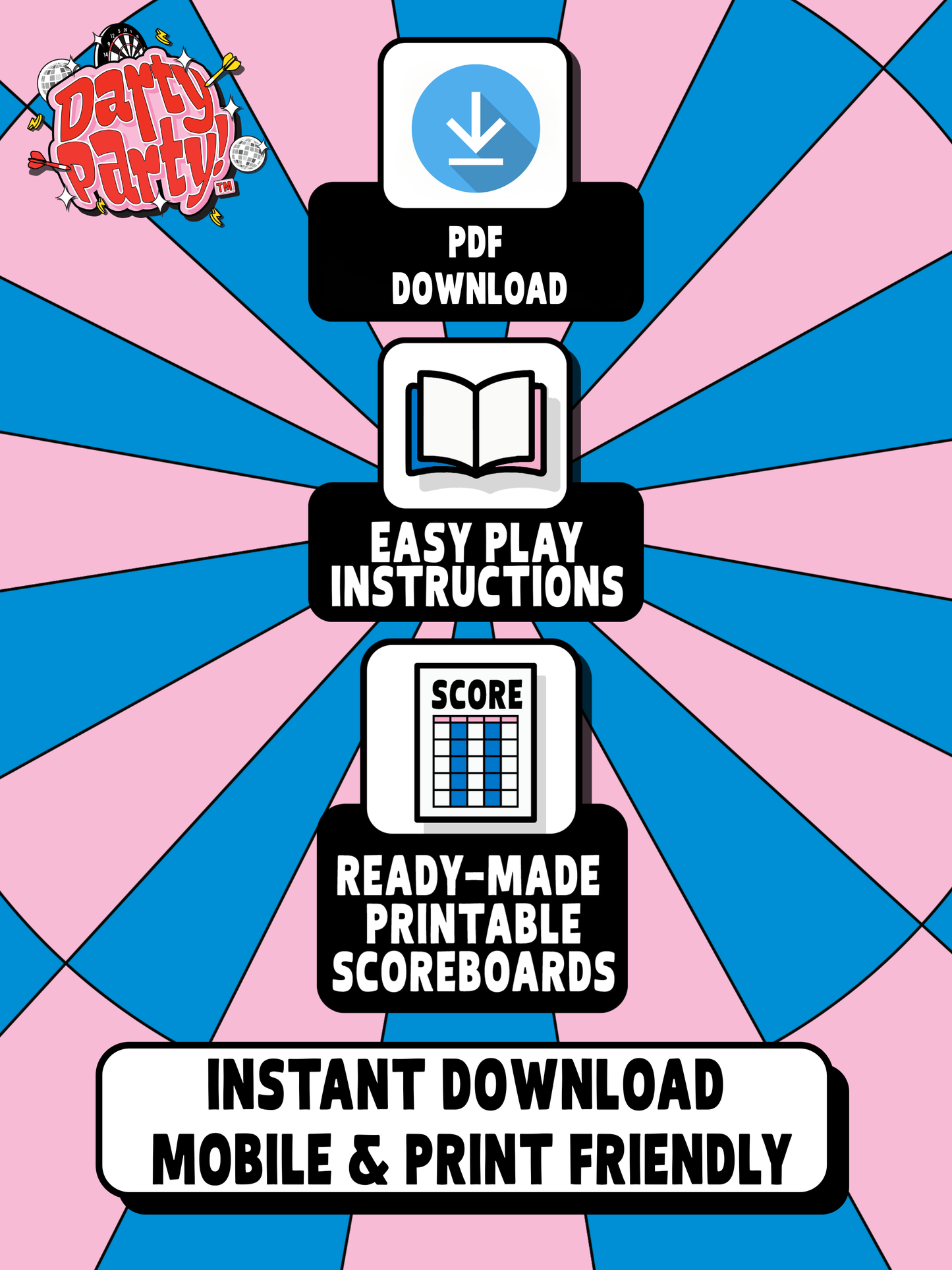 DARTY PARTY | DARTBOARD PARTY GAMES BOOK (FIRST EDITION CLEARANCE)