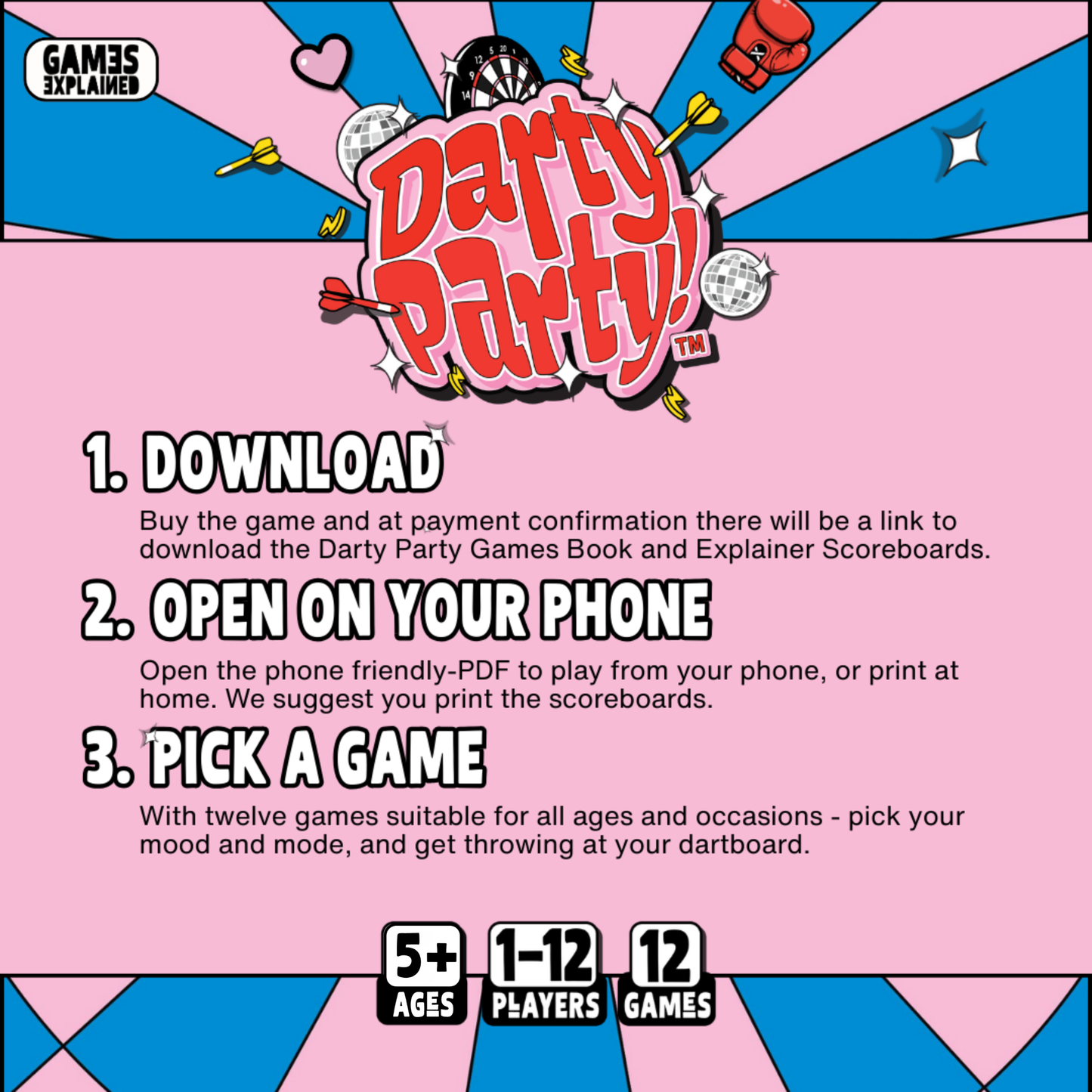 DARTY PARTY — 12 DARTBOARD GAMES | DIGITAL DOWNLOAD